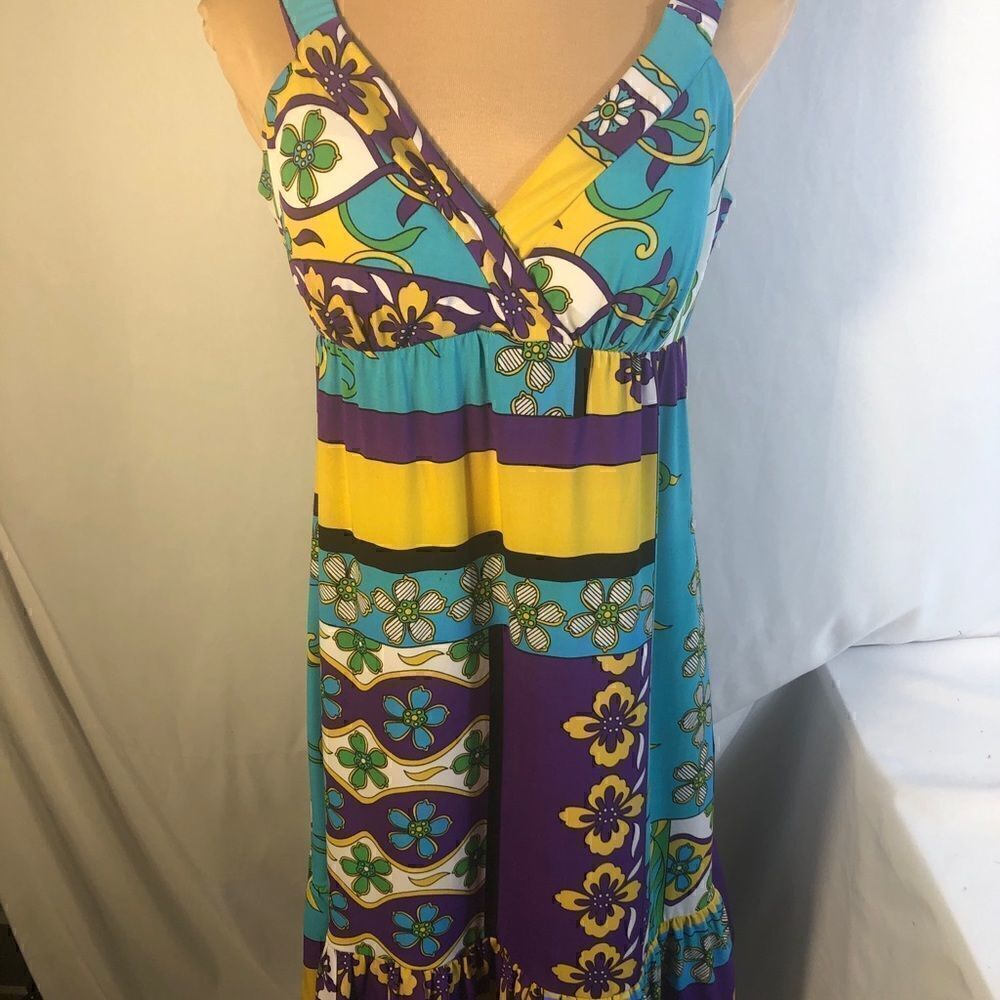 I.N. Studio women’s spring floral multicolor print mini dress size 6 petite